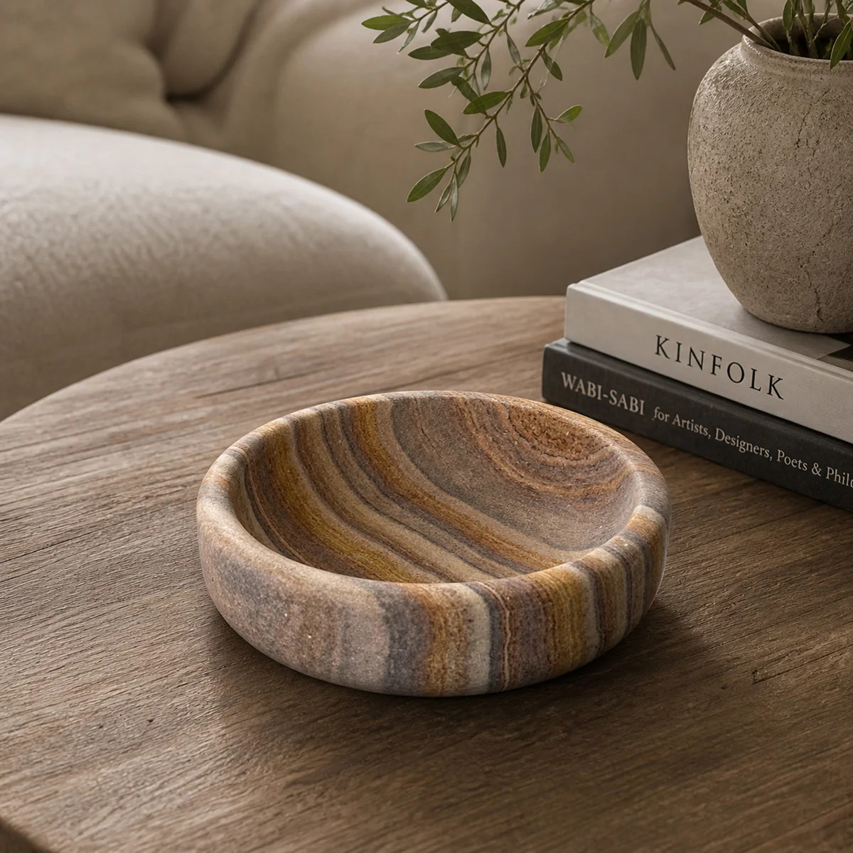 Amphora - Rainbow Sandstone Decorative Bowl | Centerpiece Accent | Wayfair North America