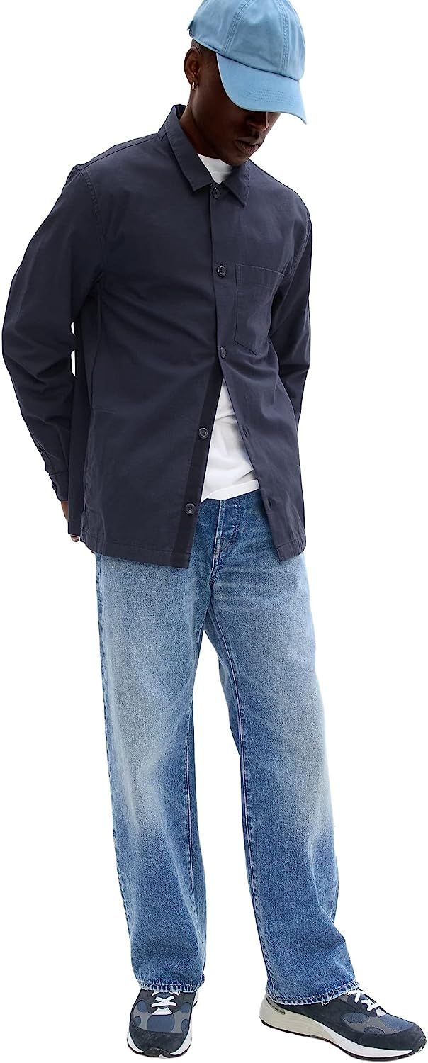 GAP Men's Utility Shirt Jacket Coat | Amazon (US)