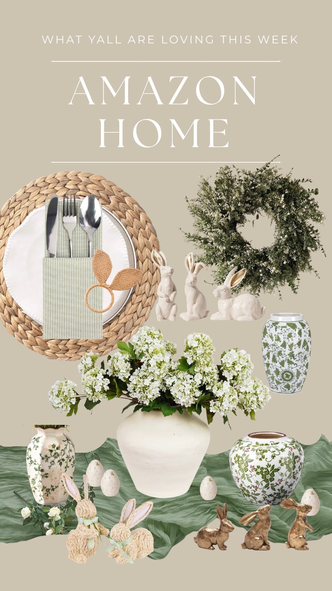 I just found the cutest Easter decor pieces on Amazon! From bunny figurines to wreaths, these items will bring a festive touch to your home. Check them out! 
• 
• 
• 
easter decor, amazon finds, spring home refresh, table centerpieces, bunny figurines 

 #LTKHome