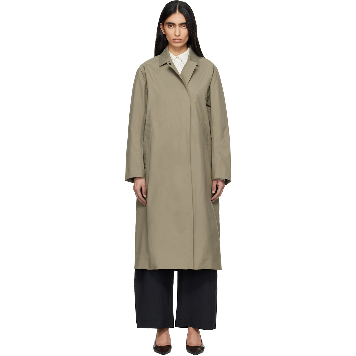 Veilance Beige Nitra Trench Coat | SSENSE