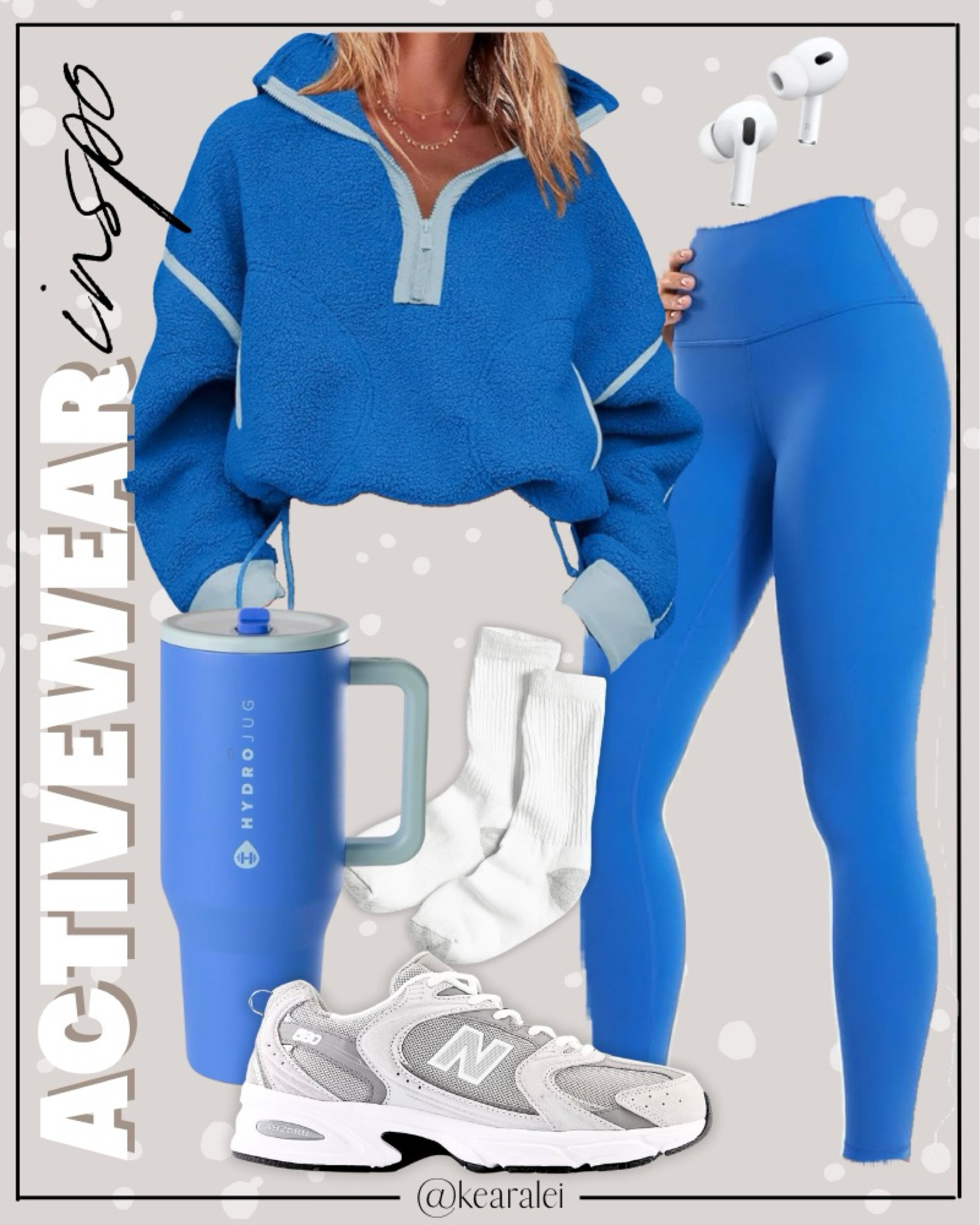 Activewear outfit Amazon active wear workout set fitness exercise leggings shorts sports bra bright blue tank top blue leggings navy light blue Lululemon look alike CRZ YOGA Gym Workout leggings fleece color block pullover sweatshirt zip up jacket free people hit the slopes fleece jacket inspired white grey new balance sneakers tennis shoes hydrojug traveler tumbler water bottle AirPod exercise essentials for women strength training New Year’s resolutions
.
.
.
Fitness Wear, Activewear, exercise outfit, workout leggings, sports bra, Lulu lemon, free people motion active athleisure
.

Amazon fashion, teacher outfits, business casual, casual outfits, neutrals, street style, Midi skirt, Maxi Dress, Swimsuit, Bikini, Travel, skinny Jeans, Puffer Jackets, Concert Outfits, Cocktail Dresses, Sweater dress, Sweaters, cardigans Fleece Pullovers, hoodies, button-downs, Oversized Sweatshirts, Jeans, High Waisted Leggings, dresses, joggers, fall Fashion, winter fashion, leather jacket, Sherpa jackets, Deals, shacket, Plaid Shirt Jackets, apple watch bands, lounge set, Date Night Outfits, Vacation outfits, Mom jeans, shorts, sunglasses, Disney outfits, Romper, jumpsuit, Airport outfits, biker shorts, Weekender bag, plus size fashion, Stanley cup tumbler
.
Target, Abercrombie and fitch, Amazon, Shein, Nordstrom, H&M, forever 21, forever21, Walmart, asos, Nordstrom rack, Nike, adidas, Vans, Quay, Tarte, Sephora, lululemon, free people, j crew jcrew factory, old navy


#LTKStyleTip #LTKFitness #LTKSeasonal