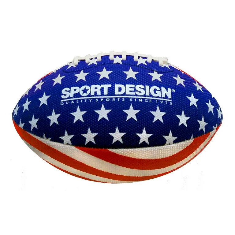 10.75" Stitched Football - FLAG MOTIF  by SPORT DESIGN | Walmart (US)
