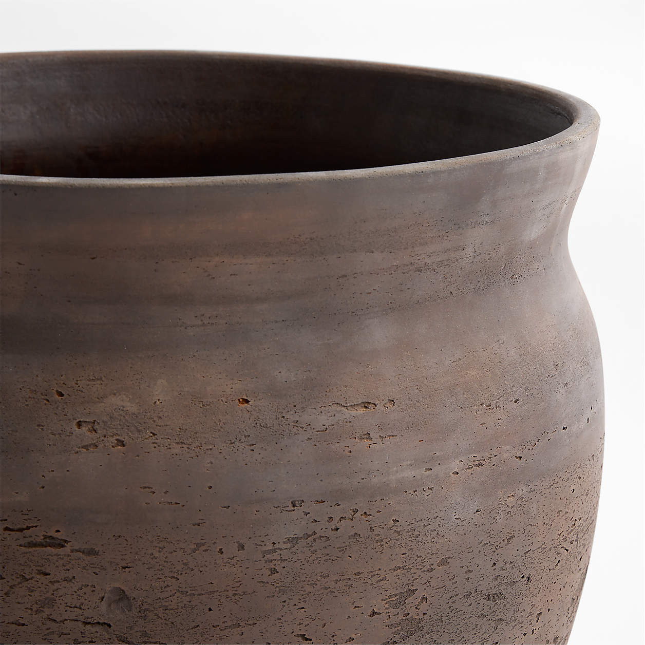 Illara 19.7" x 18.9" Bronze Indoor/Outdoor Planter | Crate & Barrel | Crate & Barrel
