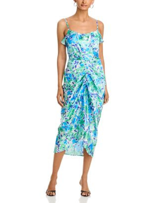 Floral Ruffle Tie Waist Midi Dress - Exclusive | Bloomingdale's (US)