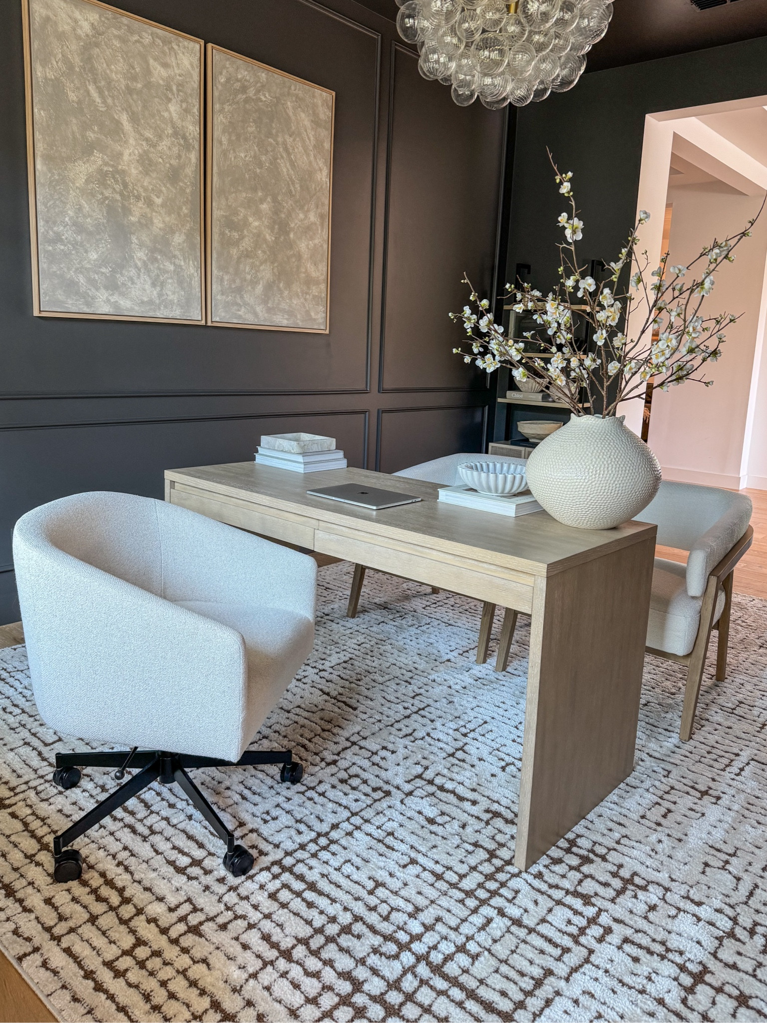 Shop my office 

(Artwork was a DIY- check out my highlight called DIY canvas for all the items I used) 

Loving our new rug from 
Our PNW Home X Surya! It’s currently on sale! We have the 9x12

Decorated office -Moody office-office decor-neutral decor-modern organic-organic modern-modern rug-soft rug-area rug new release-Surya- pottery Barn-DIY artwork

#LTKstyletip #LTKSpringSale #LTKhome