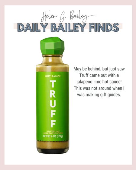 Just saw that Truff came out with a jalapeño lime hot sauce! If you need to get a jump start of Father's Day gifts, this is a great one. 

#LTKmens #LTKfindsunder50