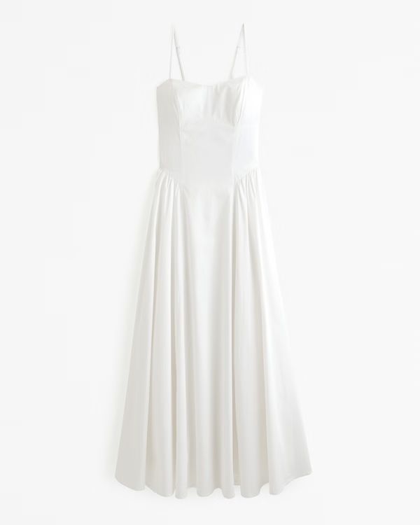 Women's Dipped-Waist Sweetheart Maxi Dress | Women's Dresses & Jumpsuits | Abercrombie.com | Abercrombie & Fitch (US)