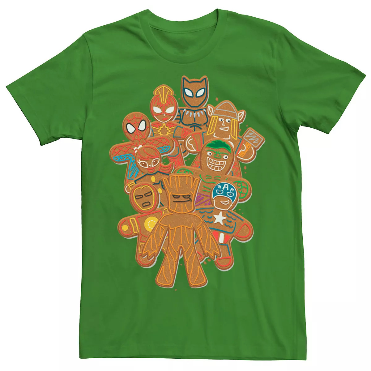 Men's Marvel Avengers Gingerbread Cookie Cluster Graphic Tee | Kohl's