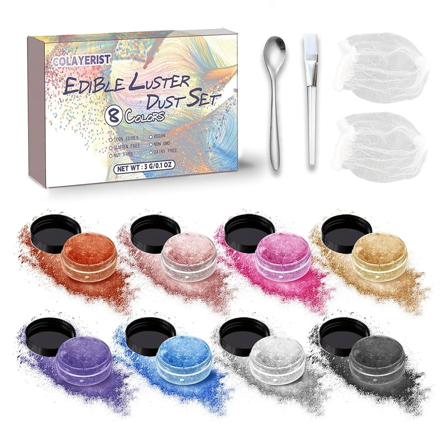 COLAYERIST Edible Glitter for Drinks 8 Colors, Drink Glitter Paillette Comestible Cocktail, Brill... | Amazon (CA)