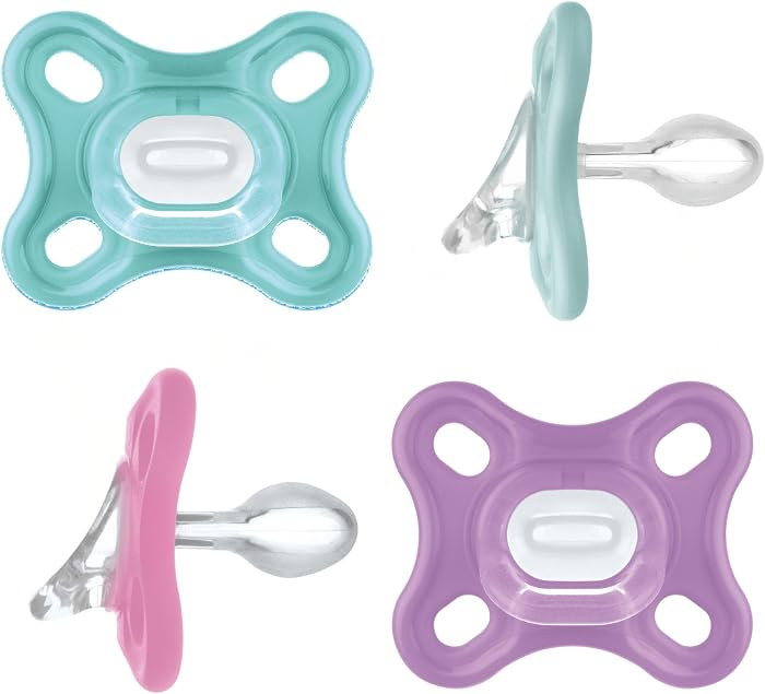 MAM Comfort Baby Pacifiers, Lightweight One-Piece Full Silicone Binky for Newborns 0-3 Months, BP... | Amazon (US)