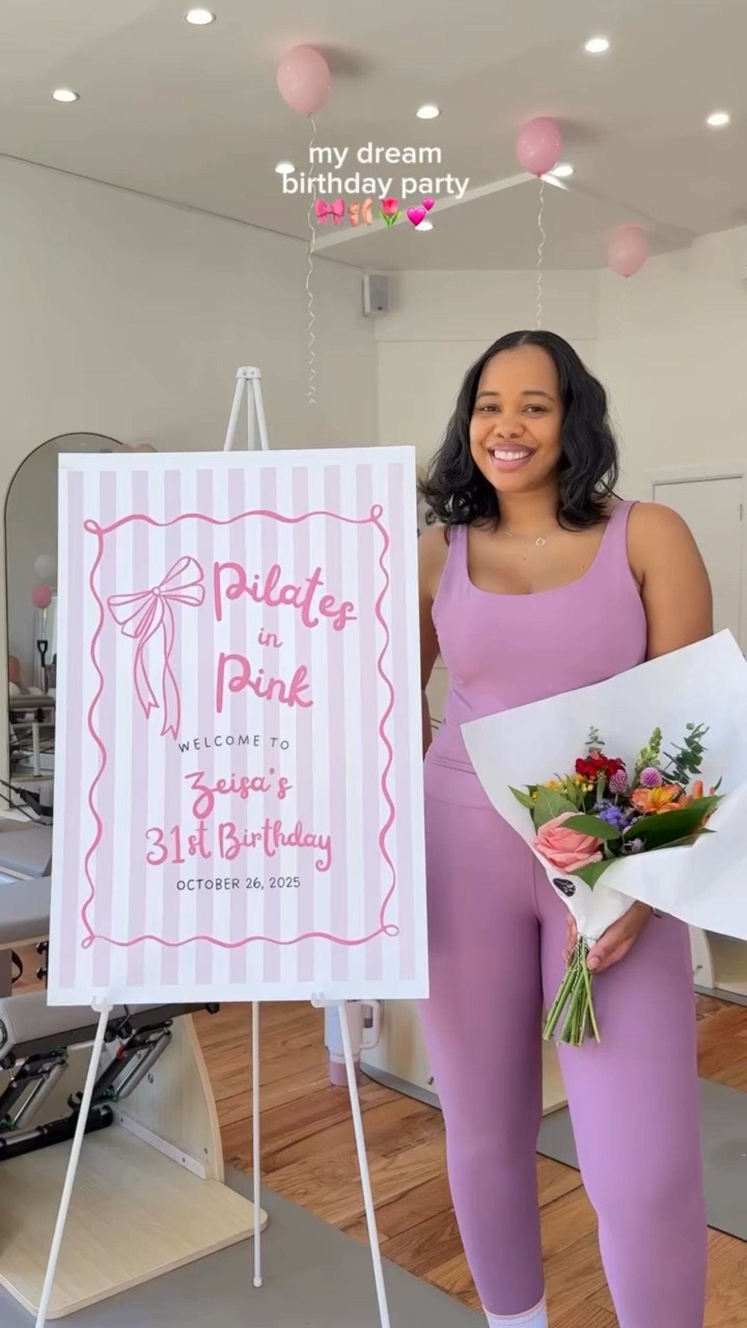 Your sign to have a pilates princess party with your girls! 💕

Studio @corerevivalpilates 
Outfits @oldnavy 
Socks + hair accessories @amazon 
Cake @ivasweetparlour 
Drinks @pressedjuicery & @ahsowines @earthpeoplewine 

#pilates #birthdayidea #birthdaypartyideas #pilatesparty