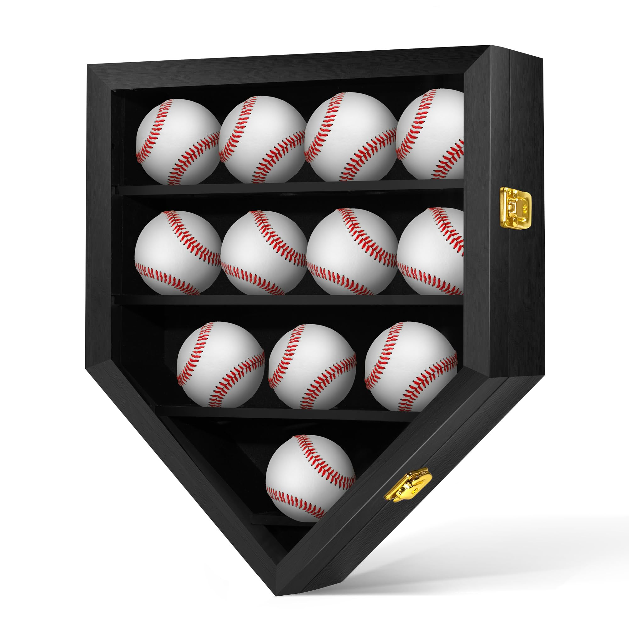 Baseball Display Case Large, Baseball Holder Shadow Box for 12 Baseball Display, HD Acrylic Front... | Amazon (US)