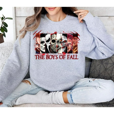 The Boys Of Fall Shirt Scary Horror Movie Halloween Shirt Boys of Hell Shirt Spooky Halloween Sweater Red Color Size 4XL | Walmart (US)