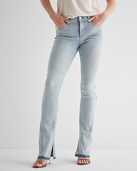 Mid Rise Light Wash Twist Seam Skyscraper Jeans | Express