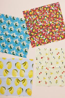 Patterned Beeswax Food Wraps, Set of 4 | Anthropologie (US)