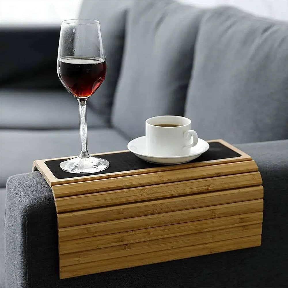 Nord Eagle Bamboo Sofa Arm Tray Table Arm Rest Protector Universal Drink Holder Side Table Couch ... | Amazon (US)