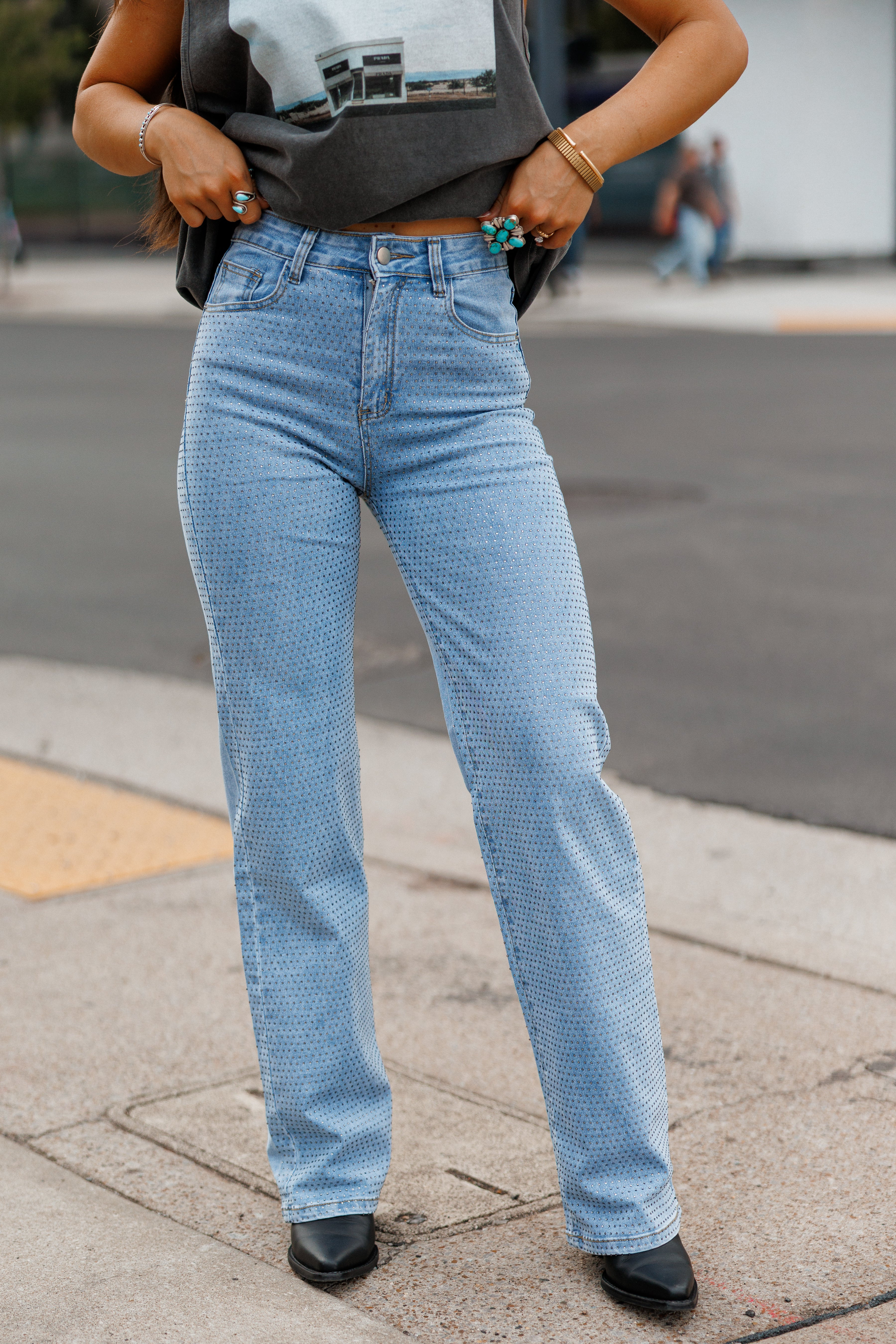 NEW!! "Iconic" Jeans in Light Wash | Glitzy Bella