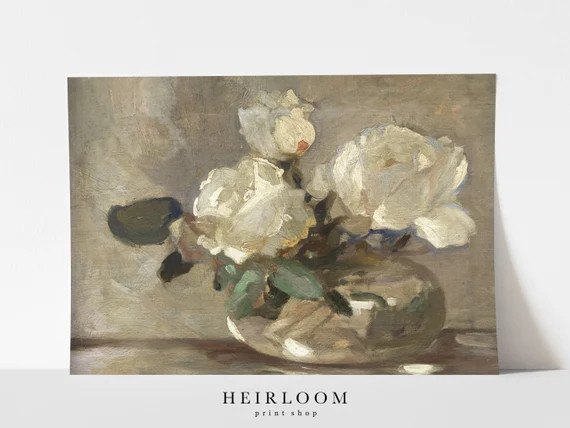 Flower Painting  MAILED ART PRINTS  Vintage Housewarming | Etsy | Etsy (US)