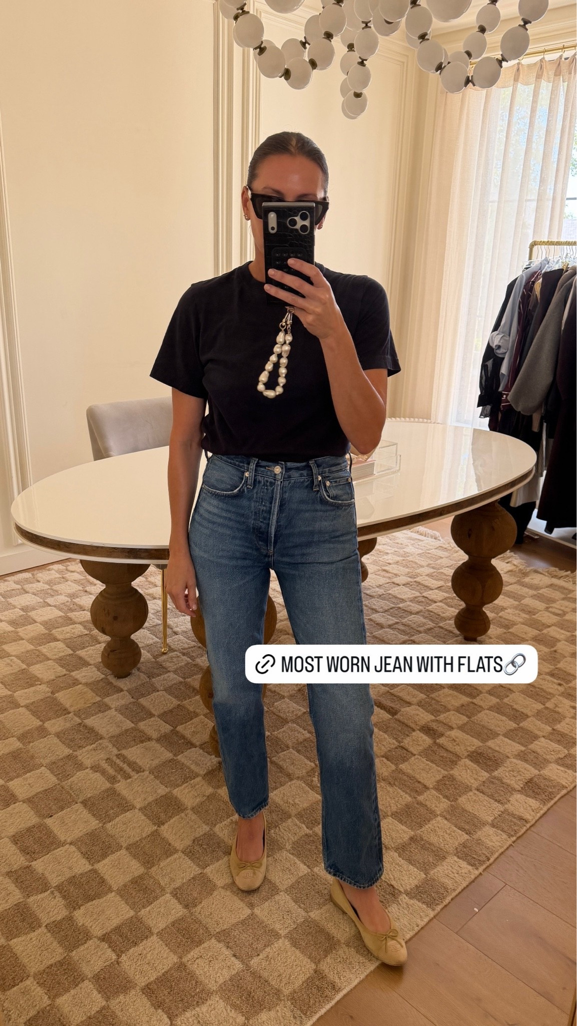 Most worn jeans with ballet flats. TTS. Size up if you want a loser fit

#LTKootd #LTKOver40 #LTKgrwm