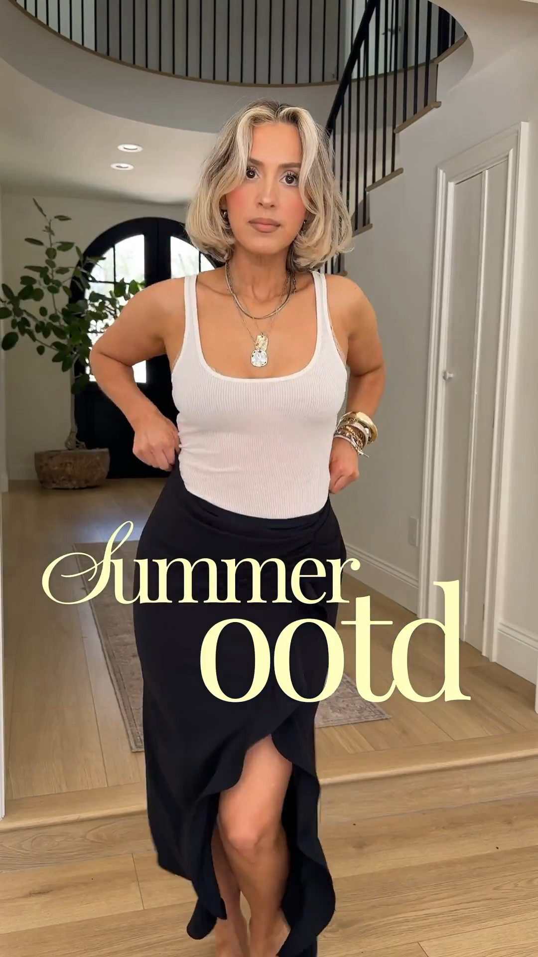 Summer chic ootd 🖤 small skirt XS tank

#LTKgrwm #LTKootd #LTKU