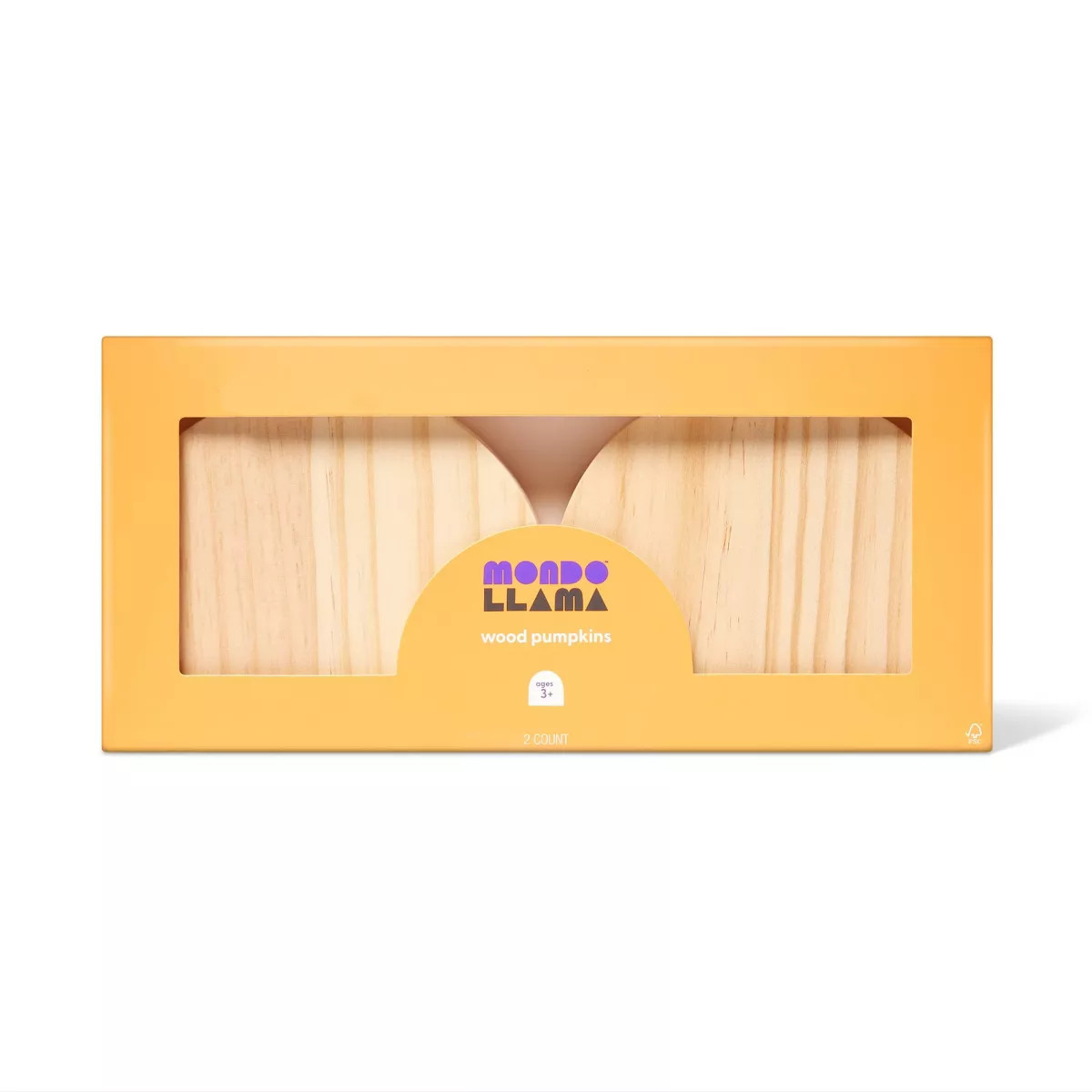 2ct Halloween Craft Wood Pumpkins - Mondo Llama™ | Target