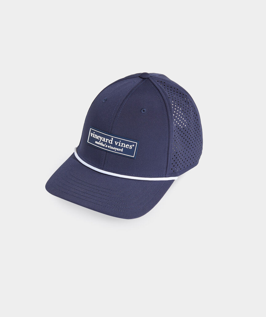 Performance Rubber Patch Logo Box Baseball Hat | vineyard vines