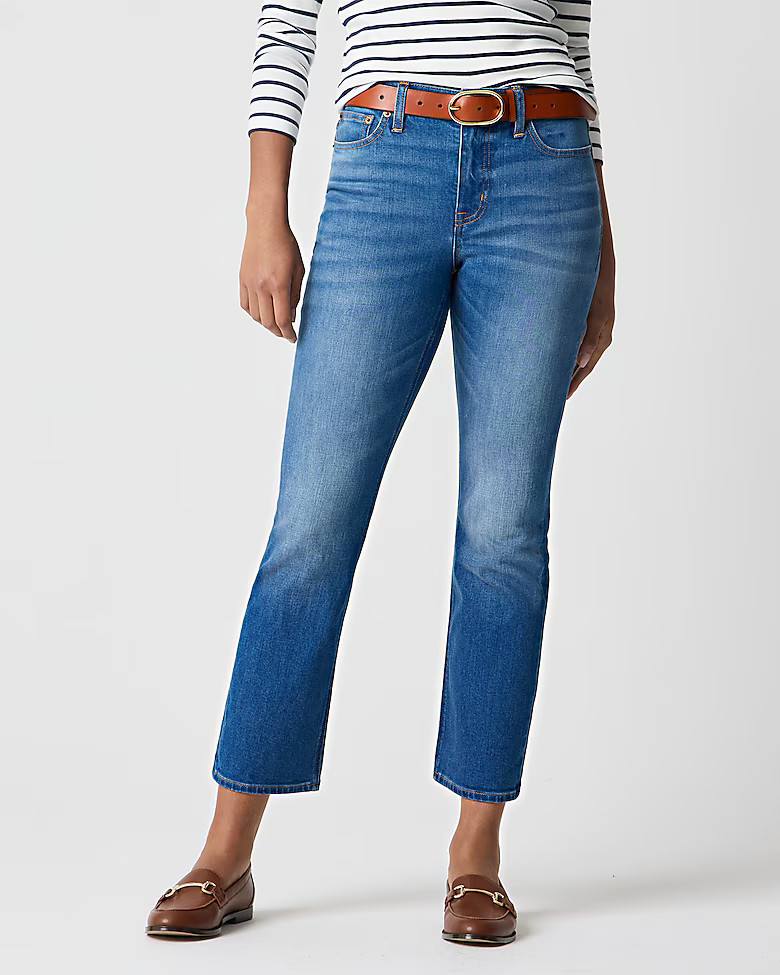 Mid-rise flare crop jean in all-day stretch | J.Crew Factory