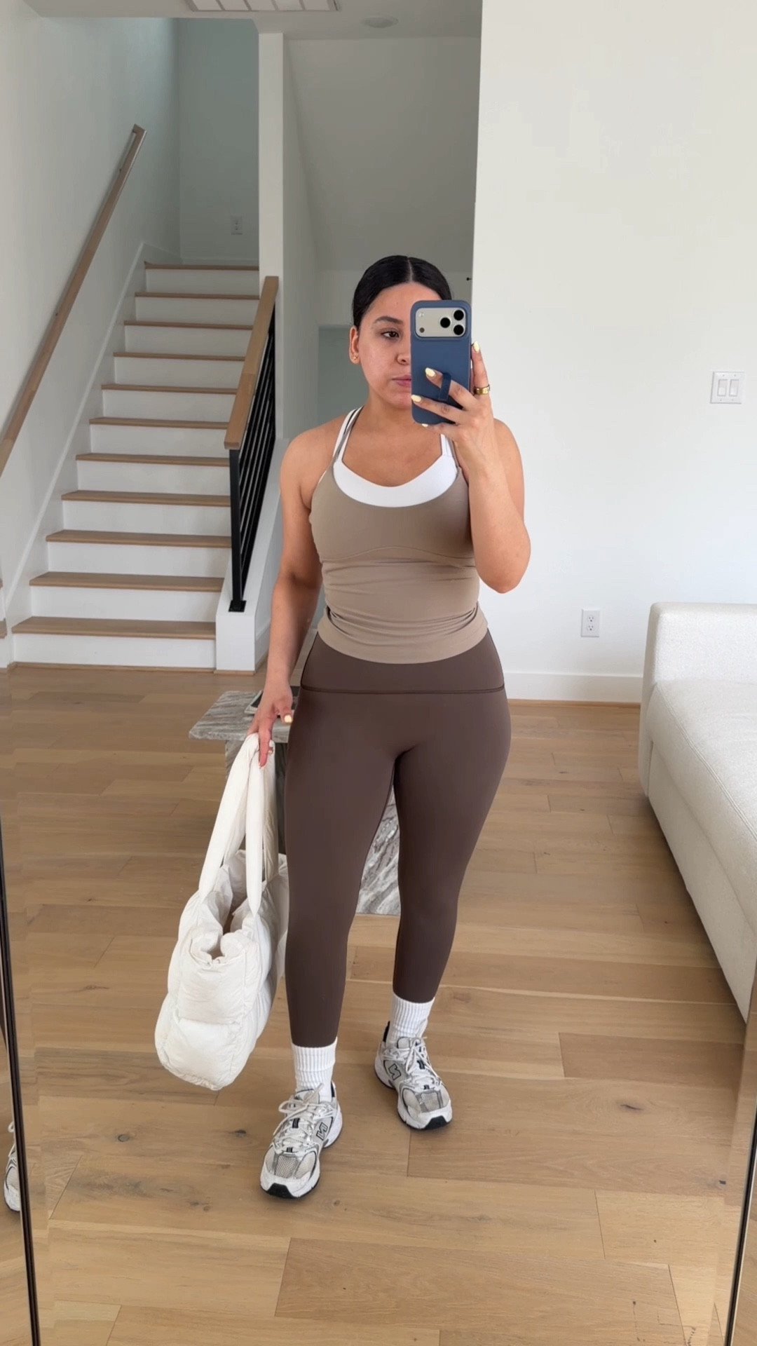 Sports bra: 4 
Tank: small
Leggings: small 
Grip socks 
Sneakers: 4.5 men 
Puffer tote bag 

#LTKgrwm #LTKootd #LTKActive