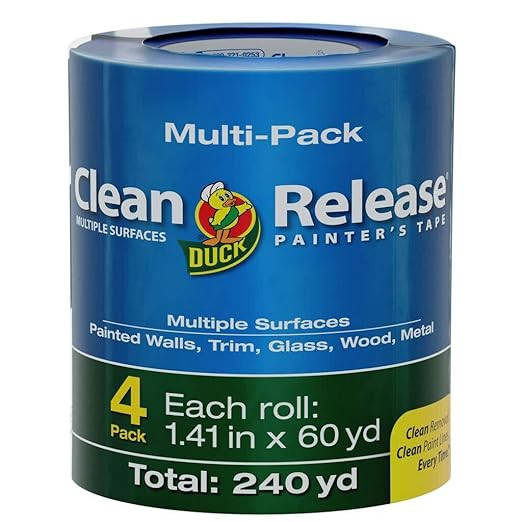 Duck Clean Release Blue Painter's Tape 1.5-Inch (1.41-Inch x 60-Yard), 4 Rolls, 240 Total Yards, ... | Amazon (US)