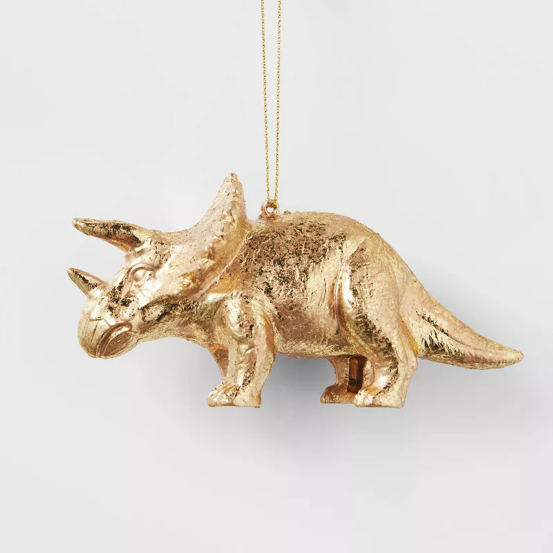 Triceratops Christmas Tree Ornament Gold Foil - Wondershop™ | Target