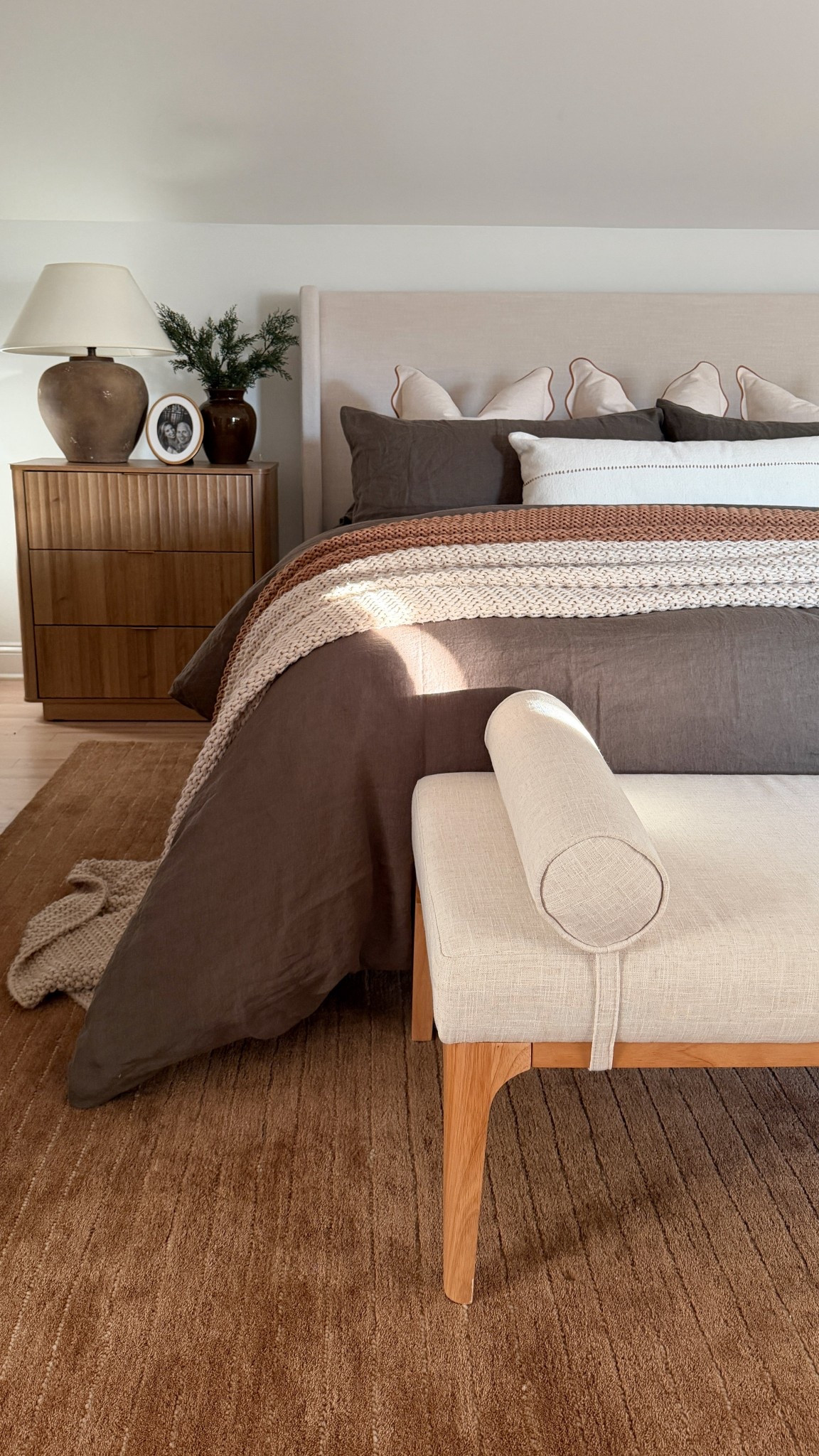 Our master bedroom bedding it’s officially winter-ready. 🤎 Bamboo sheets for softness, a down-alternative comforter for that plush feel, and a moody linen duvet cover for depth,  all from @onequince and all linked below.

 #QuincePartner #bedding #cozybedroom #winterbedding #quincebedding



#LTKHoliday #LTKFindsUnder100 #LTKSaleAlert