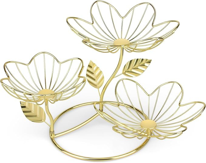 Rose-Inspired 3-Tier Fruit Basket - Elevate Your Kitchen with Functional Elegance,Stylish fruit a... | Amazon (US)