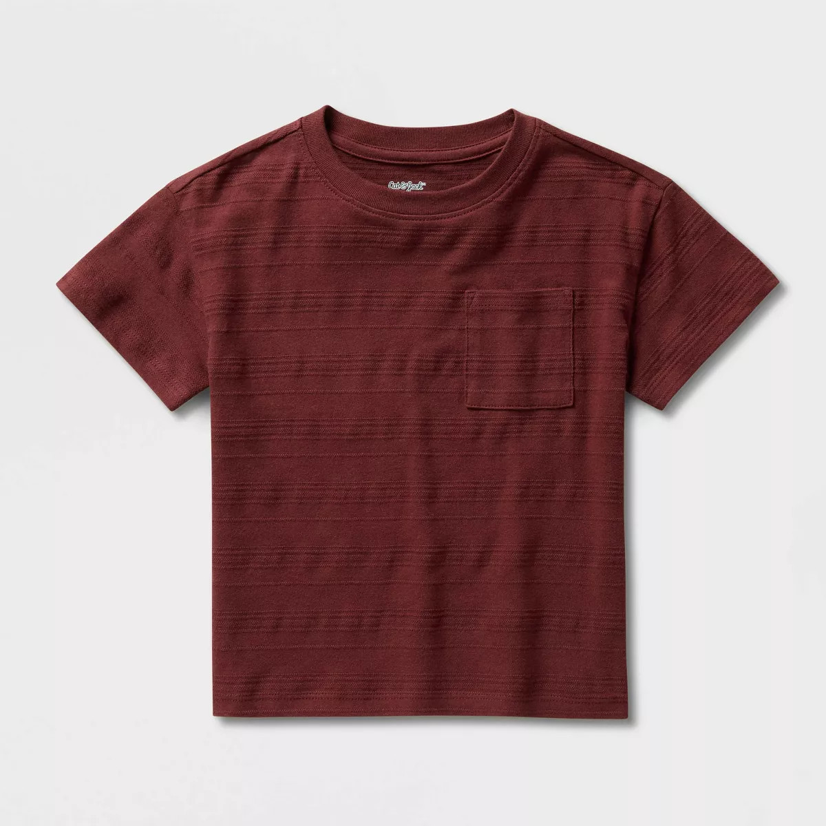 Toddler Boys' Striped Short Sleeve Pocket T-Shirt - Cat & Jack\u2122 Red 4T | Target