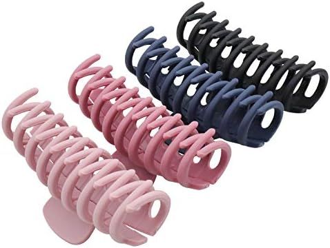 TODEROY 4PCS Large Hair Claw Clips for Woman,Non-slip Matte Banana Clips,Strong Hold jaw clip,Hair C | Amazon (US)