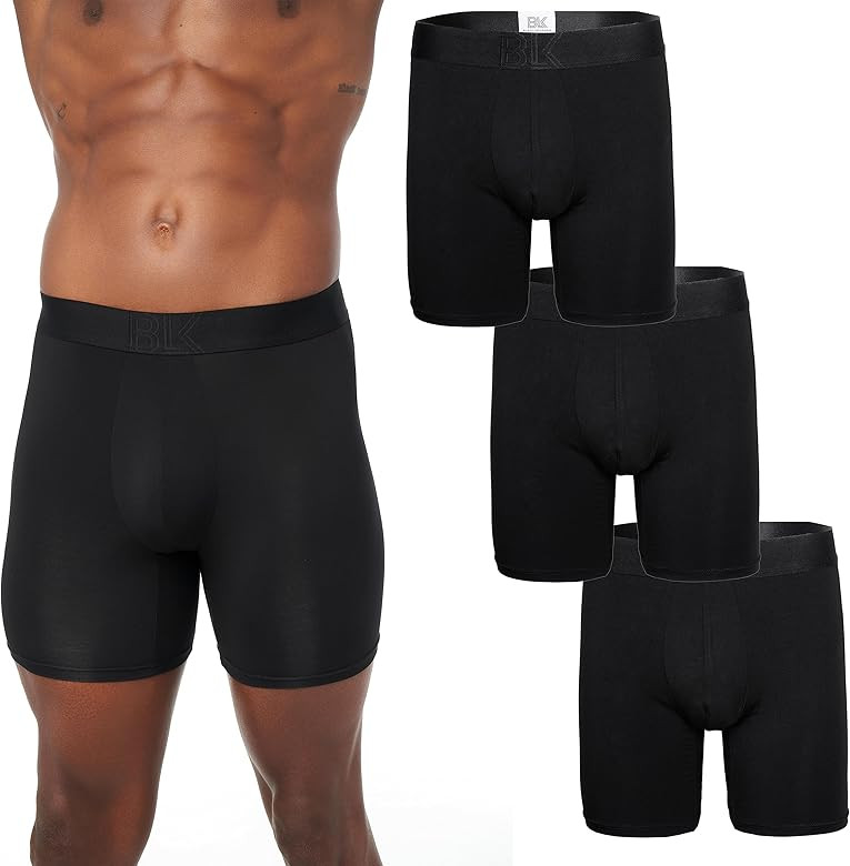 BLACK UNDERWEAR Breathable Boxer Briefs for Men Pack | Luxury Underwear (3-Pack) | Amazon (US)