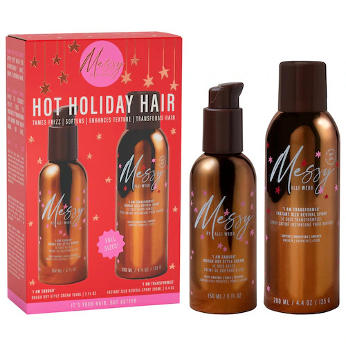 Messy by Alli Webb Rough Dry Hair Styling Cream & Instant Silk Revival Spray Gift Set for Dry Fr... | Sephora (US)