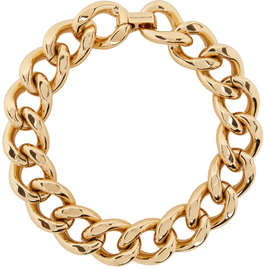 Isabel Marant - Gold Curb Chain Necklace | SSENSE