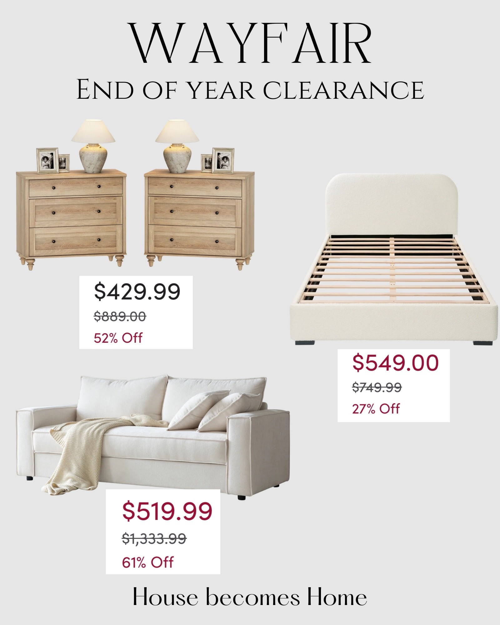Wayfair end of year clearance! 

#LTKSeasonal #LTKSaleAlert #LTKHoliday