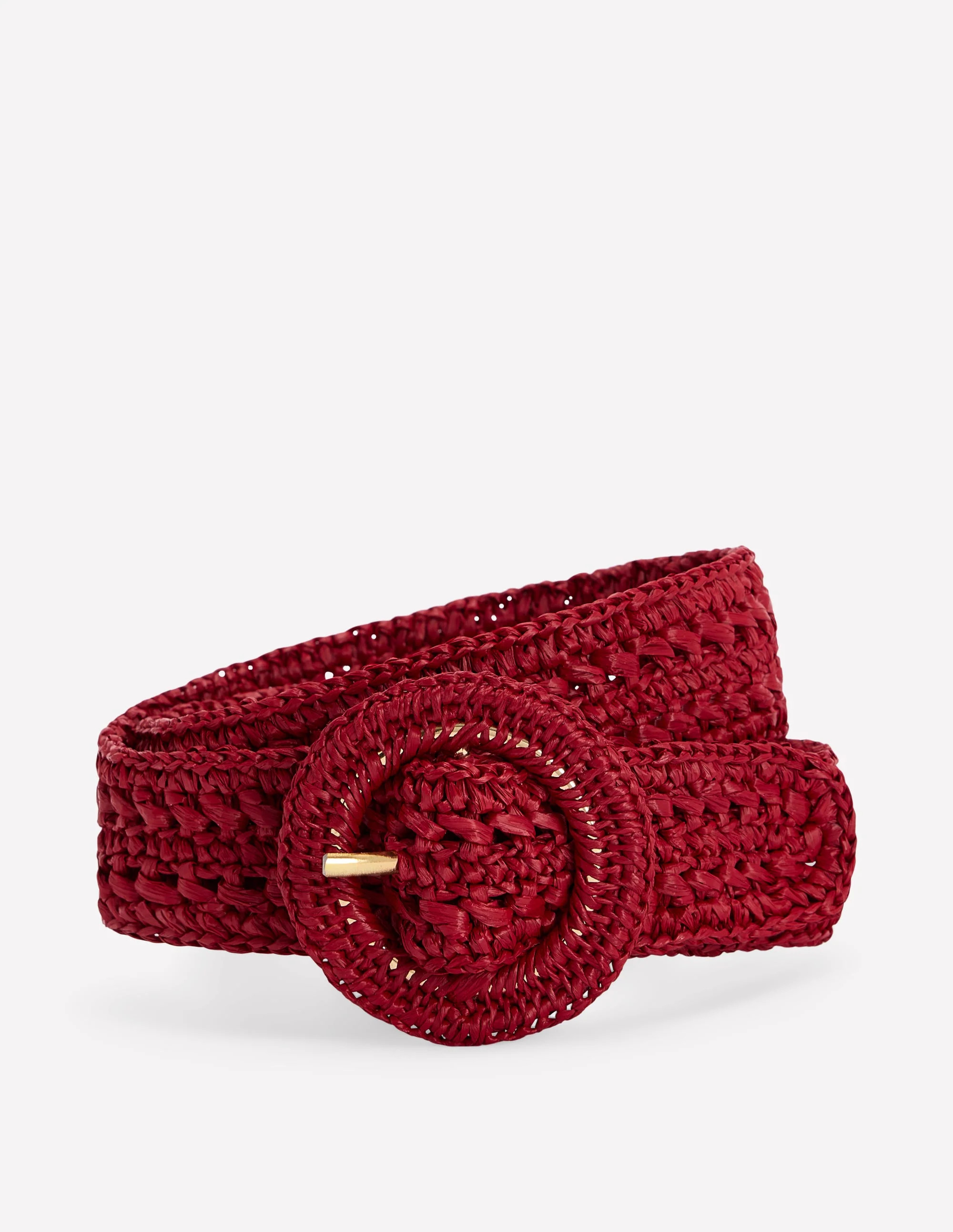 Interest Raffia Belt-Red | Boden (US)