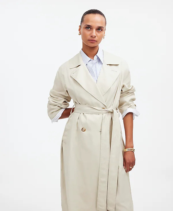 Belted Trench Coat in Drapey Twill | Madewell