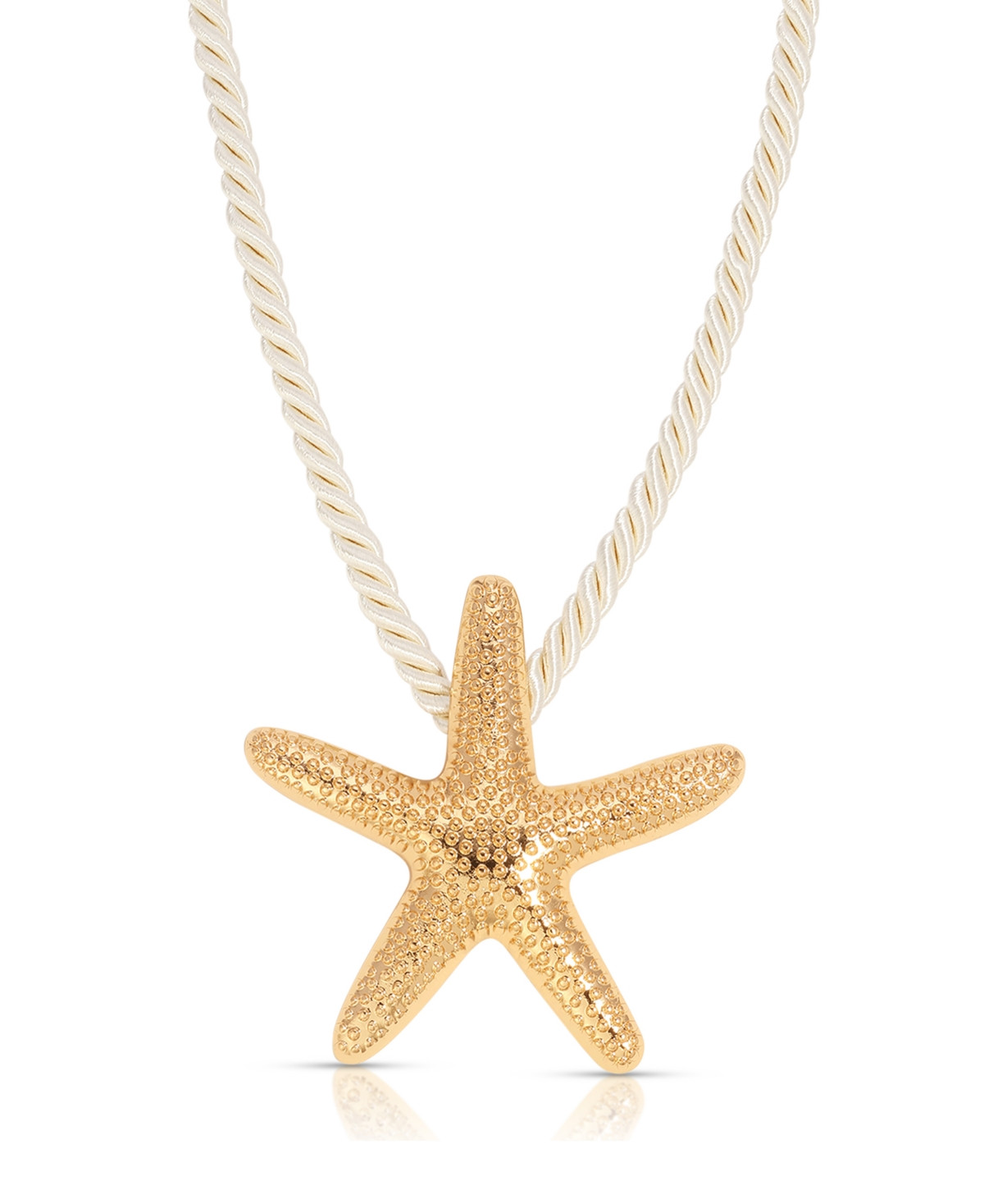 Ettika Silk Cord Starfish Pendant Necklace - Beige | Macy's