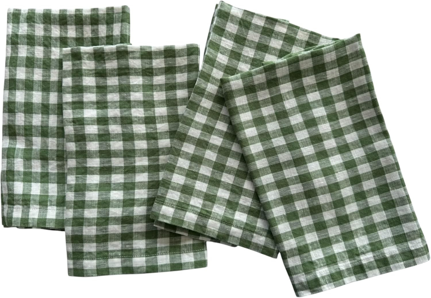 Linen Napkins – 100% French Flax – Stonewashed Pure Linen Cloth Napkins – Mitered Corners ... | Amazon (US)