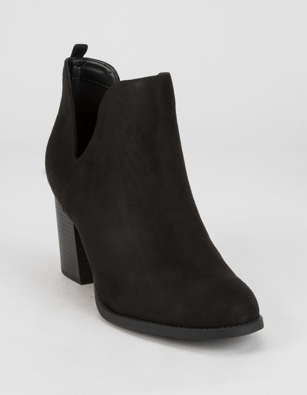 SODA Chop Out Black Booties | Tillys