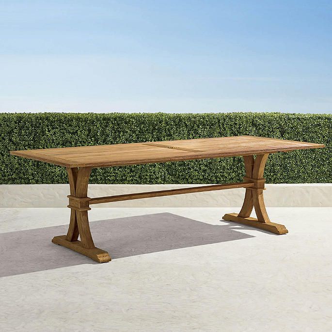 Teak Rectangular Farmhouse Dining Table | Frontgate | Frontgate