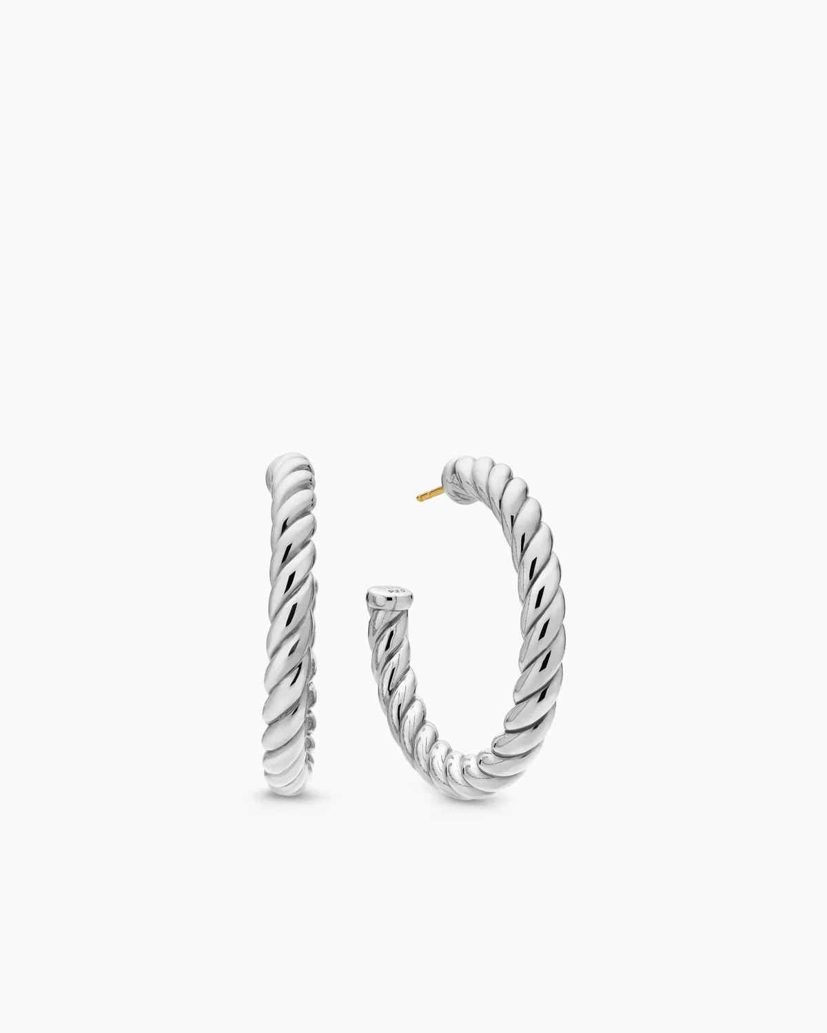Sculpted Cable Hoop Earrings | David Yurman