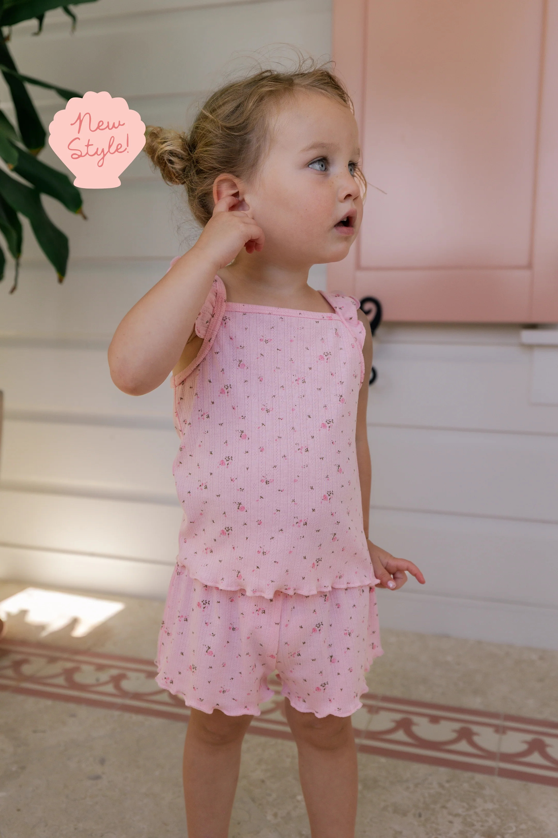 Pink Pointelle Tank Short Set | Girls Boutique Daywear | In My Jammers | In My Jammers