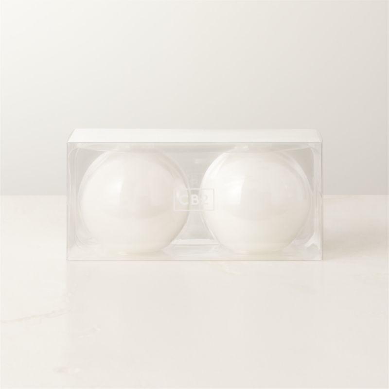 White Ball Candles Set of 2 + Reviews | CB2 | CB2