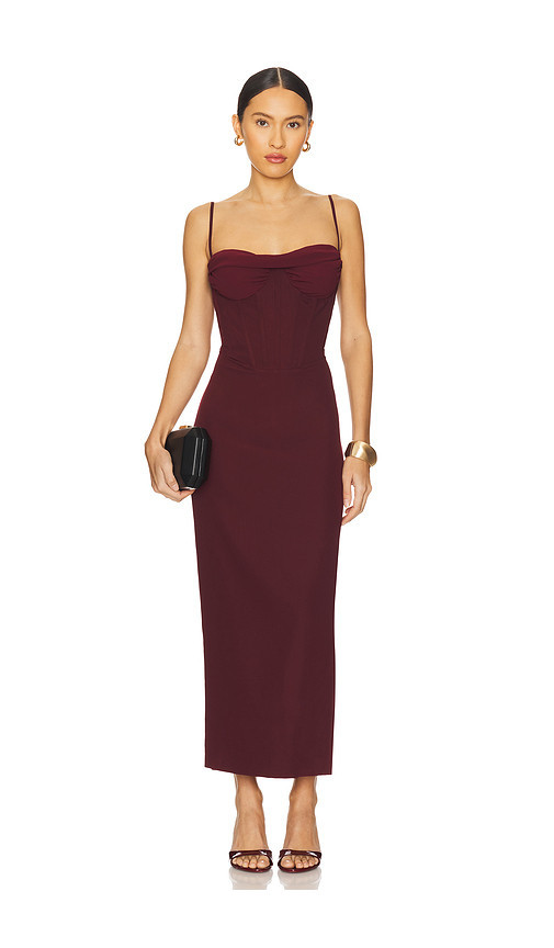Bardot x REVOLVE Martini Midi Dress in Burgundy. Taglia 10. Also in 2, 6, 8. | Revolve Clothing (Global)