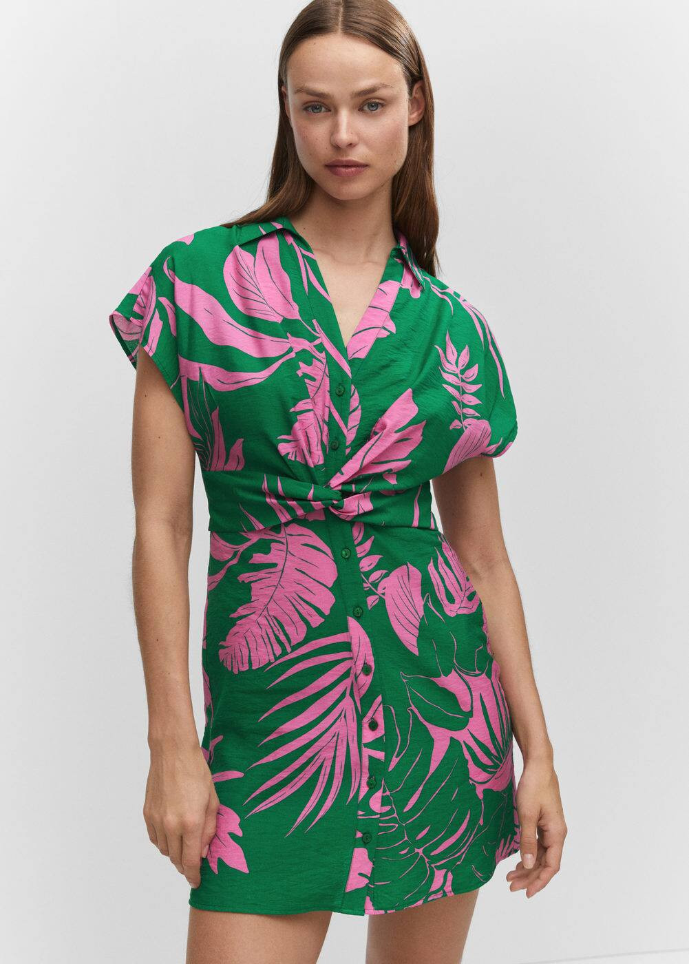 Tropical shirt dress | MANGO (US)