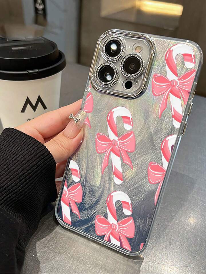 Christmas Candy Canes With Bows. Compatible With IPhone16,ProMax, IPhone15, IPhone14, XR/7/8, 15P... | SHEIN